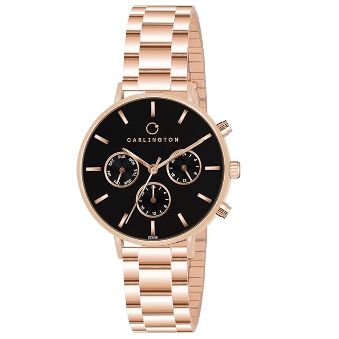 Carlington Iconic Analog Watches for Women with Premium Stainless Steel Strap - CT 2039