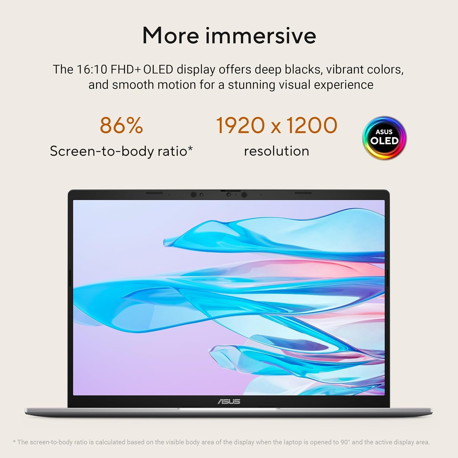 ASUS Vivobook S14,Smartchoice,AMD Ryzen AI 5 330,16GB RAM,512GB SSD,OLED,14",Win11,Office24,M365 Basic (1Yr)*, Silver,1.4Kg,M3407KA-SF2501WS,50 Tops,Metallic Design Laptop,Next-Gen AI Laptop,Copilot+