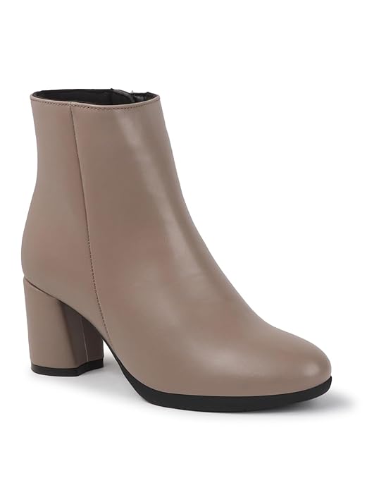 ELLE Women's Stylish Ankle Boots with Block Heel
