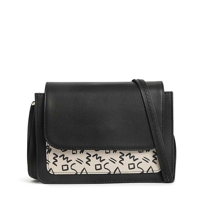 Fastrack Sling Bag for Women, Girls and Ladies with Unique Doodle Print