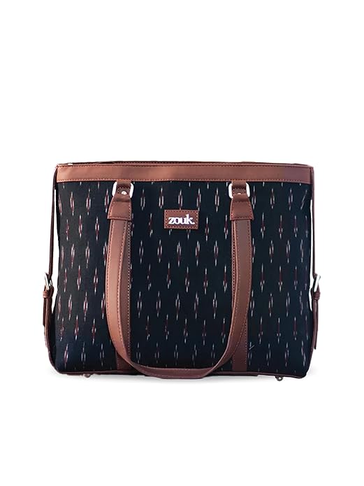 ZOUK Office Bag | Stylish Bags for Office Use | Laptop Bag 15.6 inch | Stylish Tote for Office Use | Purse for Women | Vegan Leather Handbag | Daily & Travel Use |