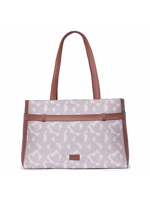 ZOUK Women's Jute Handcrafted Vegan Leather Statement Office Shoulder Bag