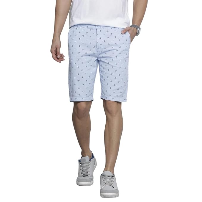 The Indian Garage Co Men Slim Fit Printed Mid-Rise Shorts