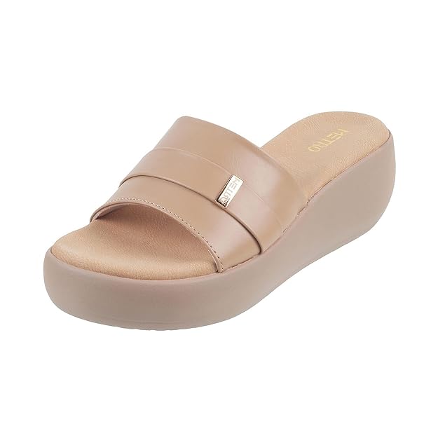Metro Women Wedge Heel Fashion Slip-on Sandal