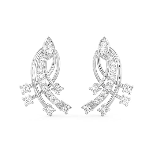 Clara 925 Sterling Silver Iris Pendant Earring Chain Jewellery Set | Rhodium Plated, Swiss Zirconia | Gift for Women & Girls