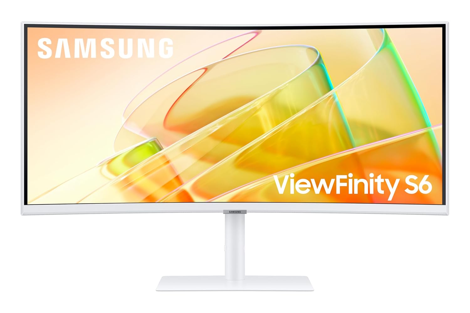 Samsung 34"(86.4cm) ViewFinity S6 Curved Monitor with Thunderbolt 4|Ultrawide WQHD 3440 X 1440|100hz|SRGB 115%|LAN Port|Speaker|KVM Switch|PIP|PBP|HDR10|HAS Swivel|LS34C650TAWXXL|Warm White