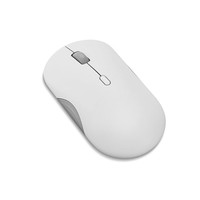 Lenovo 350 Bluetooth Silent Mouse, Dual Device Connectivity via Bluetooth 5.3, Upto 5million Button Clicks, 2400 DPI, IR Optical Sensor, Advnaced Dynamic Scroll, 36 Month Battery Life, Cloud Grey
