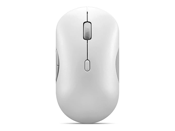 Lenovo 700 Multi-Device Wireless Silent Mouse, Bluetooth 5.3 or USB-A 2.4Ghz, Upto 5million Button clicks, 4000 DPI, Soft Touch Grip, Programmable Buttons, Dynamic Scroll Wheel, Seashell