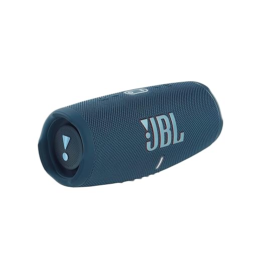 JBL Charge 5, Wireless Portable Bluetooth Speaker Pro Sound, 20 Hrs Playtime, Powerful Bass Radiators, Built-in 7500mAh Powerbank, PartyBoost, IP67 Water & Dustproof (Without Mic, Blue)