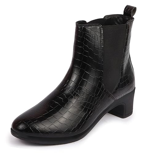 FAUSTO Women Flared Heel Boots