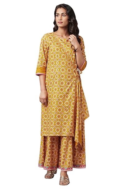 W for Woman Womens Angrakha Jumpsuit In Round Neck