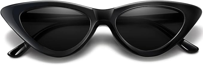 Black Jones | Full Rim Cat Eye Sunglasses | 100% UV Protected | Black Frame & Black Lens | Women | Medium |