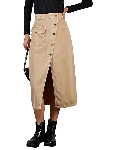 Sassafras Women's Fashionable Pencil Skirt – Slim Fit, Versatile Office to Evening Outfit for Women