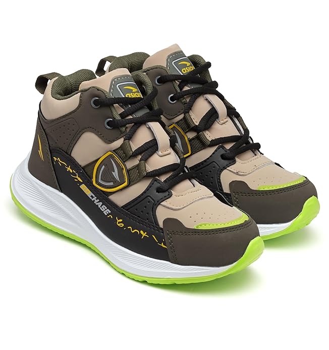 ASIAN Kids ADVENTURE-01 Stylish Casual High Top Sneaker and Trendy Shoes with Laces for Boys