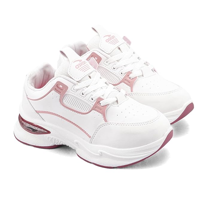 ASIAN Women AROMA-05 Running and Casual wear Running Shoes with Laces, Lightweight and Comfortable Shoes Gym and Sports Shoes for Women & Girls with Stylish Design