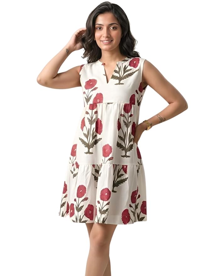 GRECIILOOKS Dress for Women | Western Midi One Piece Dresses for Womens | Casual Mini Summer Dresses for Beach & Stylish New Year Party Outfit