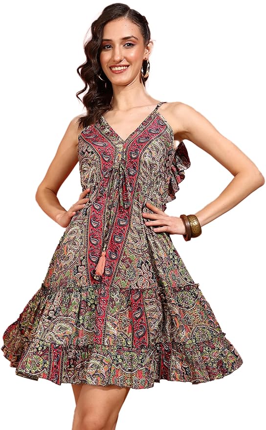 Yash Gallery Women's Fit And Flare Knee Length Dress