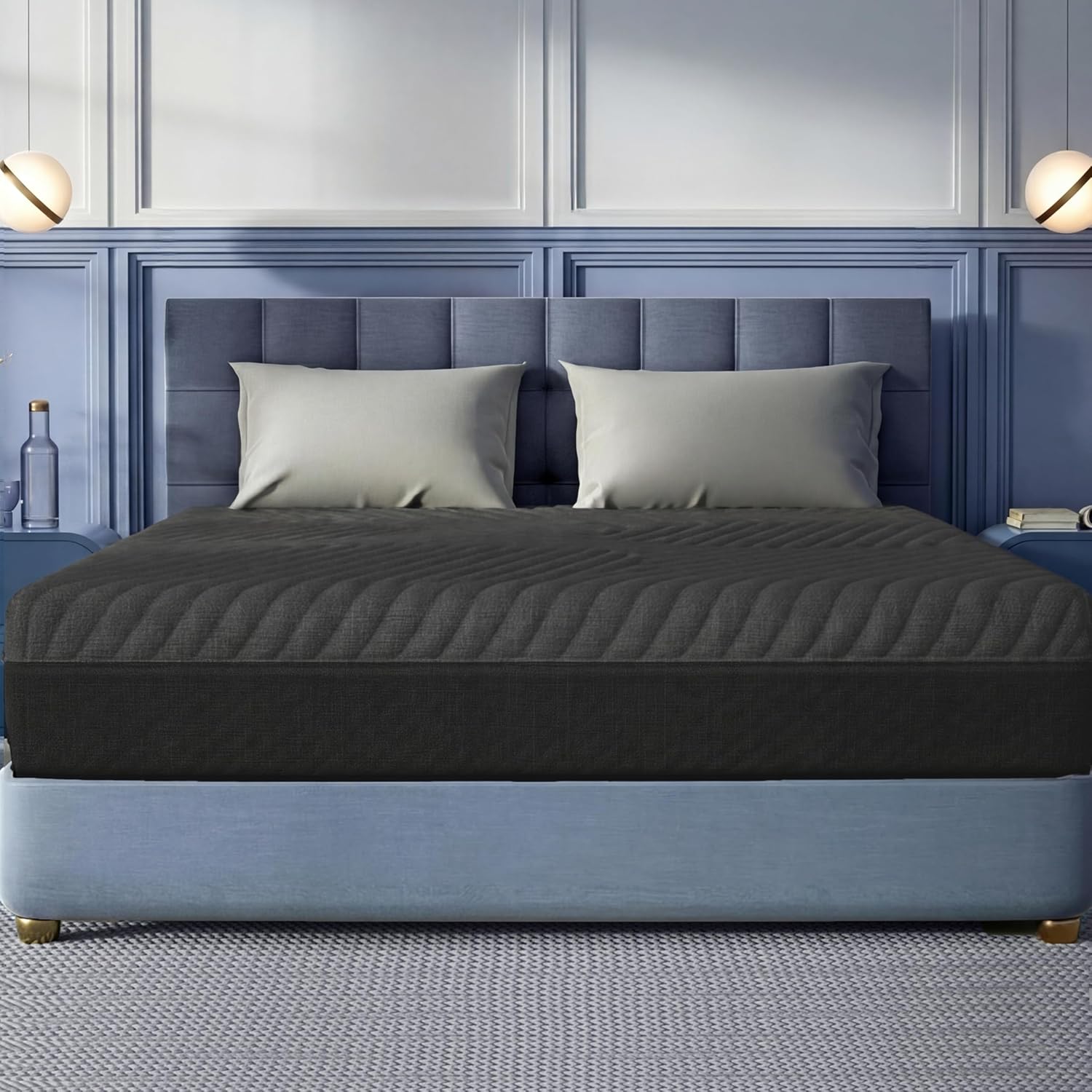Wakefit XpertGrid Infiniti Mattress | Adaptive Cooling | 12 Years Warranty | King Size Mattress | 10-Inch Bed Mattress | 78x72x10 inches, Medium Firm, Black
