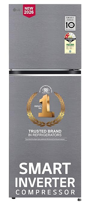 LG 322 L, 2 Star, Convertible, Smart Inverter, Frost Free Double Door Refrigerator (GLT3226SNDS, Dazzle Steel, Express Freeze & Multi Air Flow)