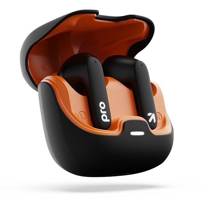 GOBOULT Z40 True Wireless in Ear Earbuds with 60H Playtime, Zen™ ENC Mic, Low Latency Gaming, Type-C Fast Charging, Made in India, 10mm Rich Bass Drivers, IPX5, Ear Buds TWS (Midnight)