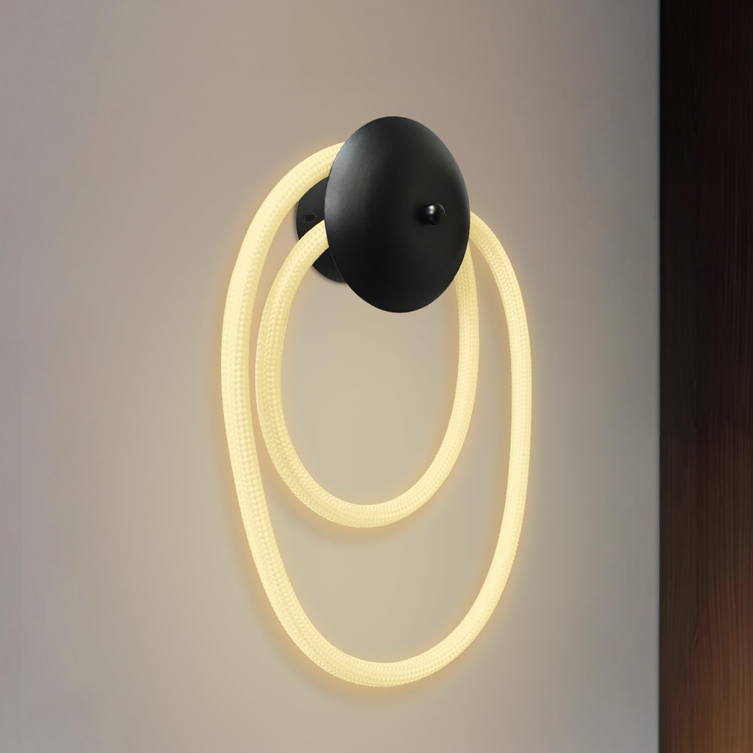 Smartway® Weeny 40W Modern LED Wall Lamp | Braided Loop Decorative Wall Light | Natural Light | Designer Wall Mount Lamp for Living Room, Bedroom & Bedside | Premium Aluminum Build