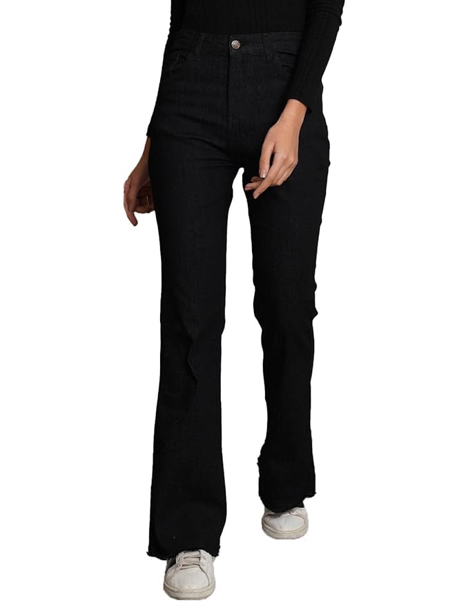 KOTTY Flare Bottom Jeans for Women – Stylish Slim Fit with Bell Shape Leg