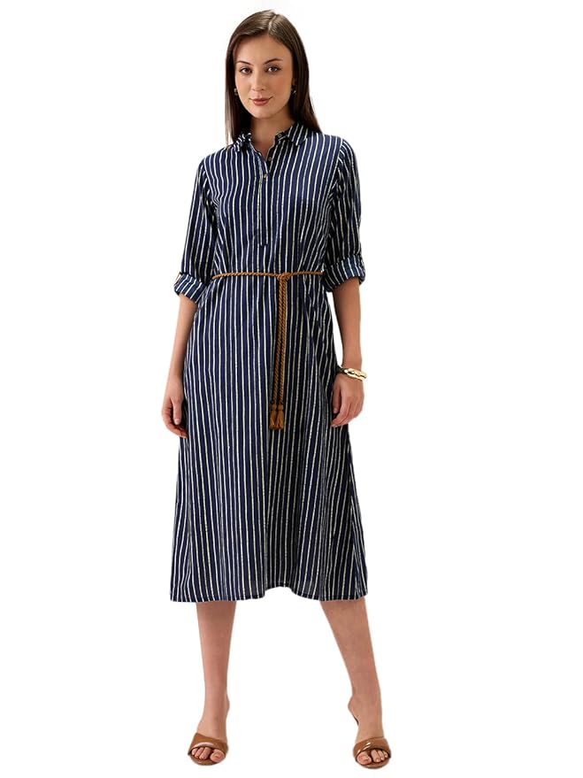 Globus Women Ethnic Dress (GS578228_Indigo_S)