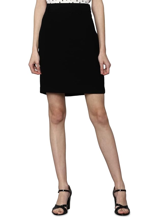 Allen Solly Women's Polyester Blend Contemporary Mini Skirt