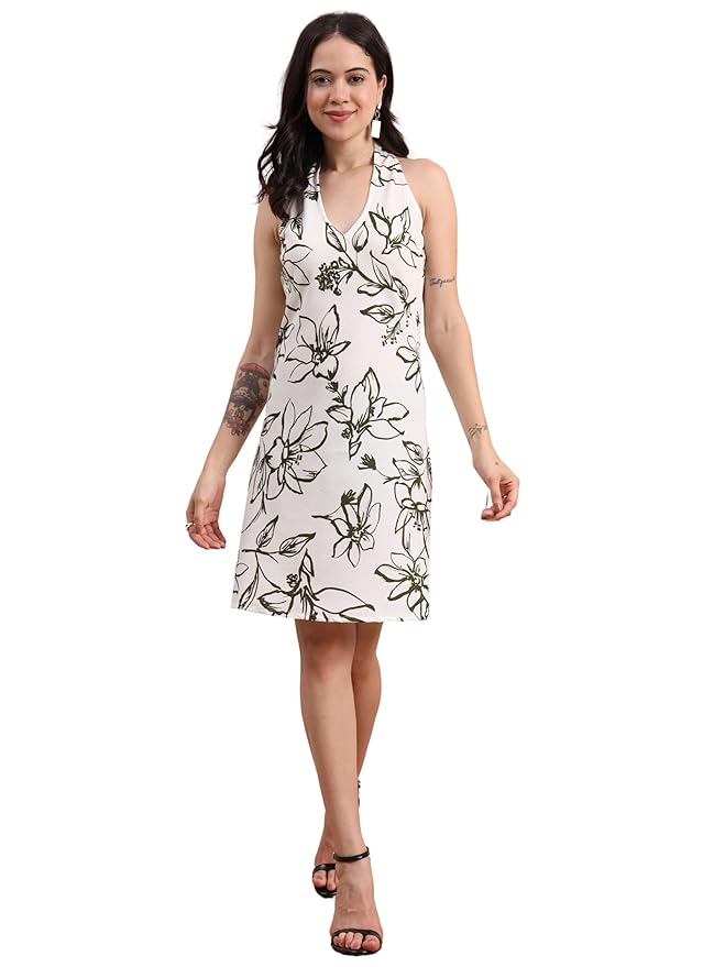 Yash Gallery Women's Rayon & Cotton Cambric Zig-Zag Printed Regular Fit A-Line Kurta for Women