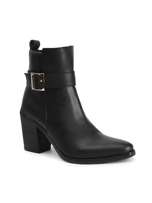 Elle Women Stylish, Trendy, Comfortable Heeled Boot with extra cushion for Office, Party and Casual Use