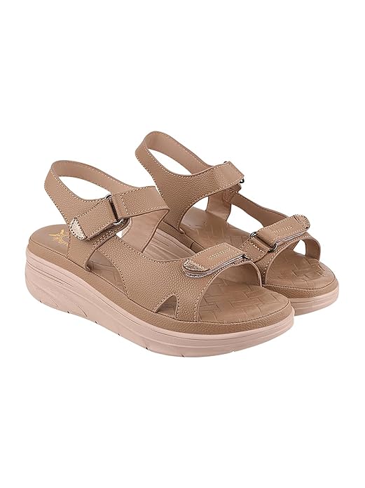 Shoetopia Women’s Comfort Sandals | Lightweight Orthopedic Wedge Sandals with Adjustable Straps & Cushioned Sole for Casual Daily Footwear