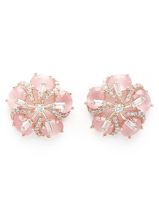 Karatcart Women Green American Diamond Stud Earrings