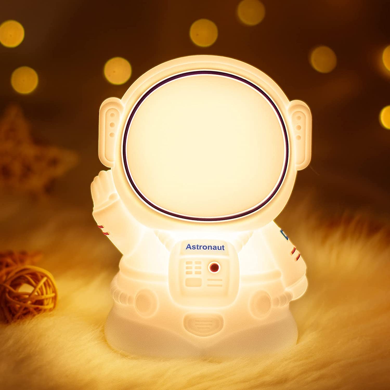 NYRWANA Astronaut Projector Light, Night Lamp for Kids & Bedroom, Astronaut Light Lamp, Birthday Gift for Kids, Cute Table Lamp with Charging Plug, Valentine Gift for Girlfriend (Multicolor)