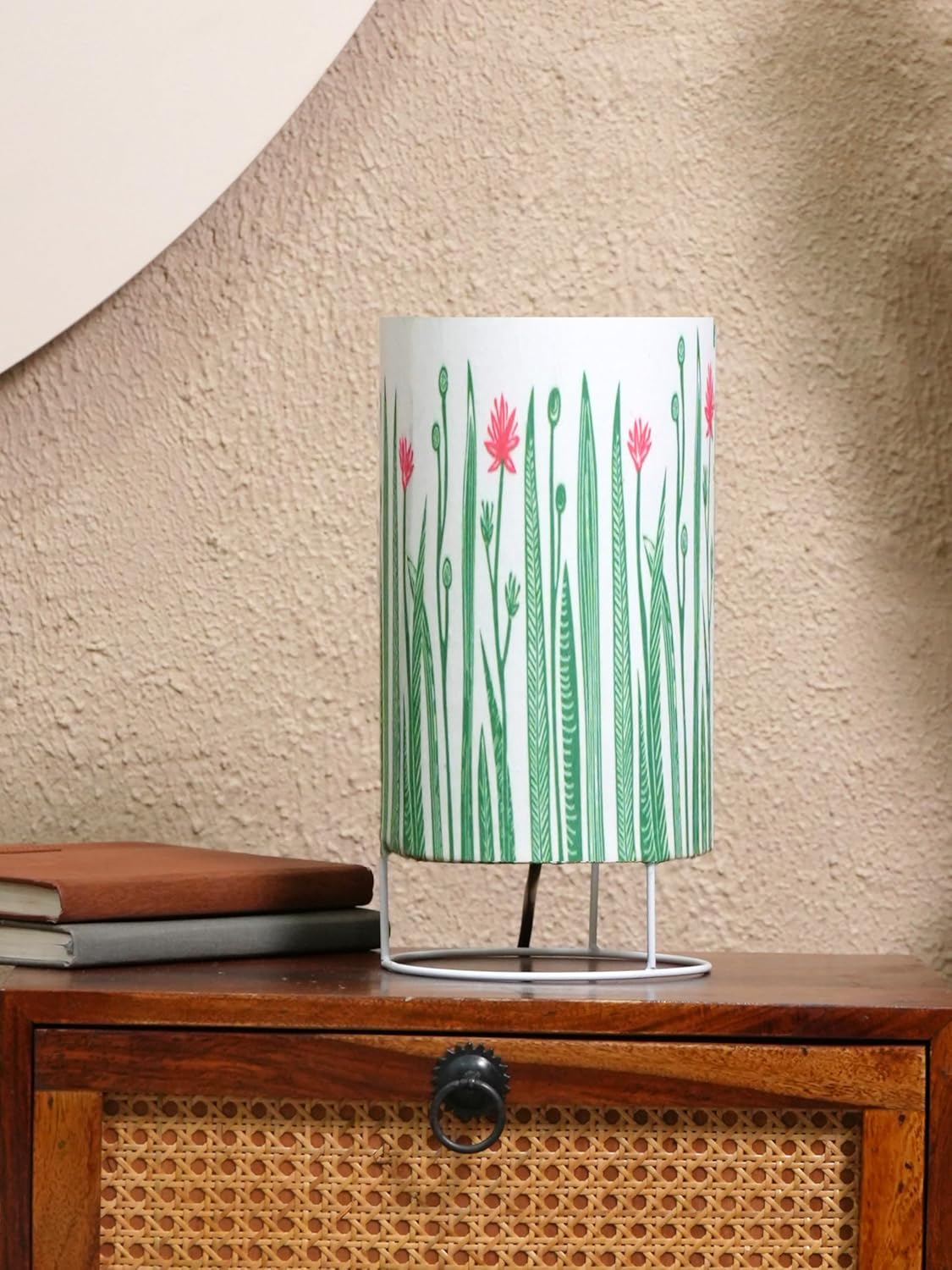 Crosscut Furniture Printed Table Lamp - Vibrant Accent Lighting for Your Home (Garden Grass)