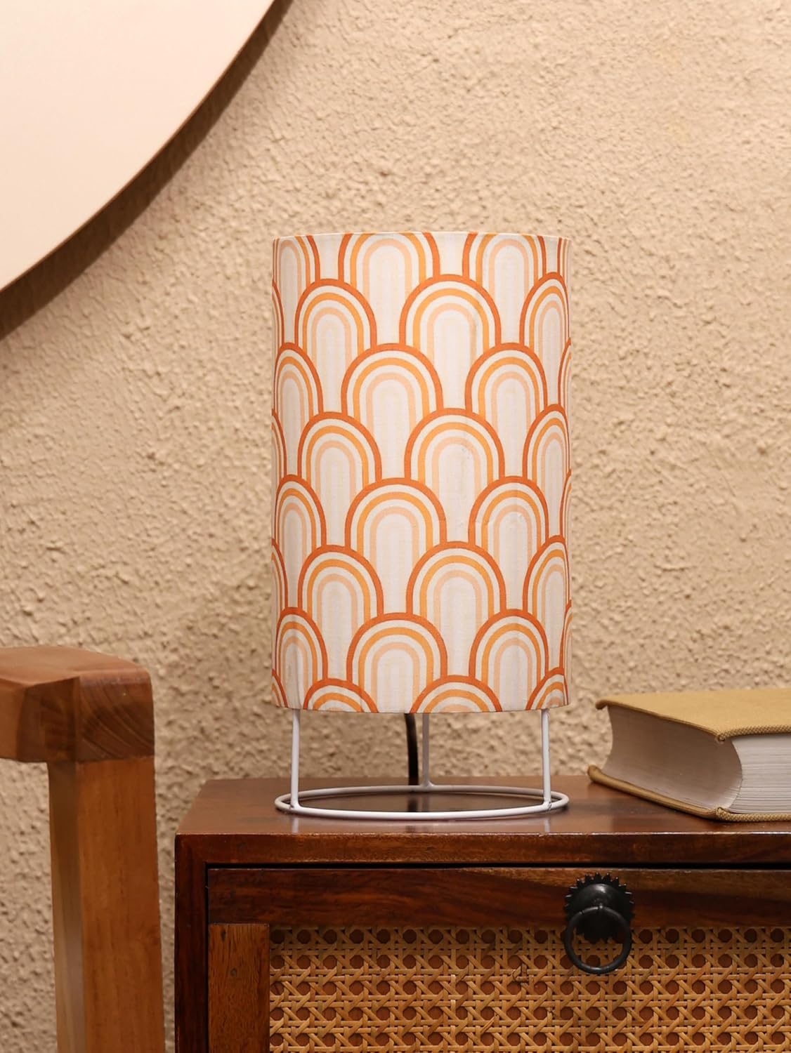Crosscut Furniture Printed Table Lamp - Vibrant Accent Lighting for Your Home (Happy Hills)