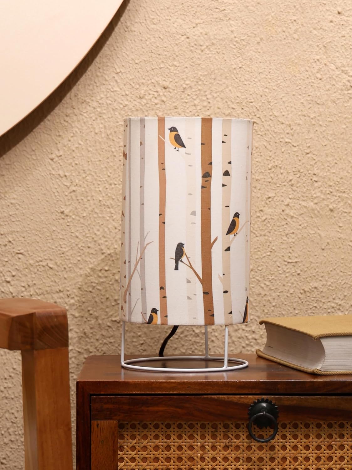 Crosscut Furniture Printed Table Lamp - Vibrant Accent Lighting for Your Home (Birdsong)