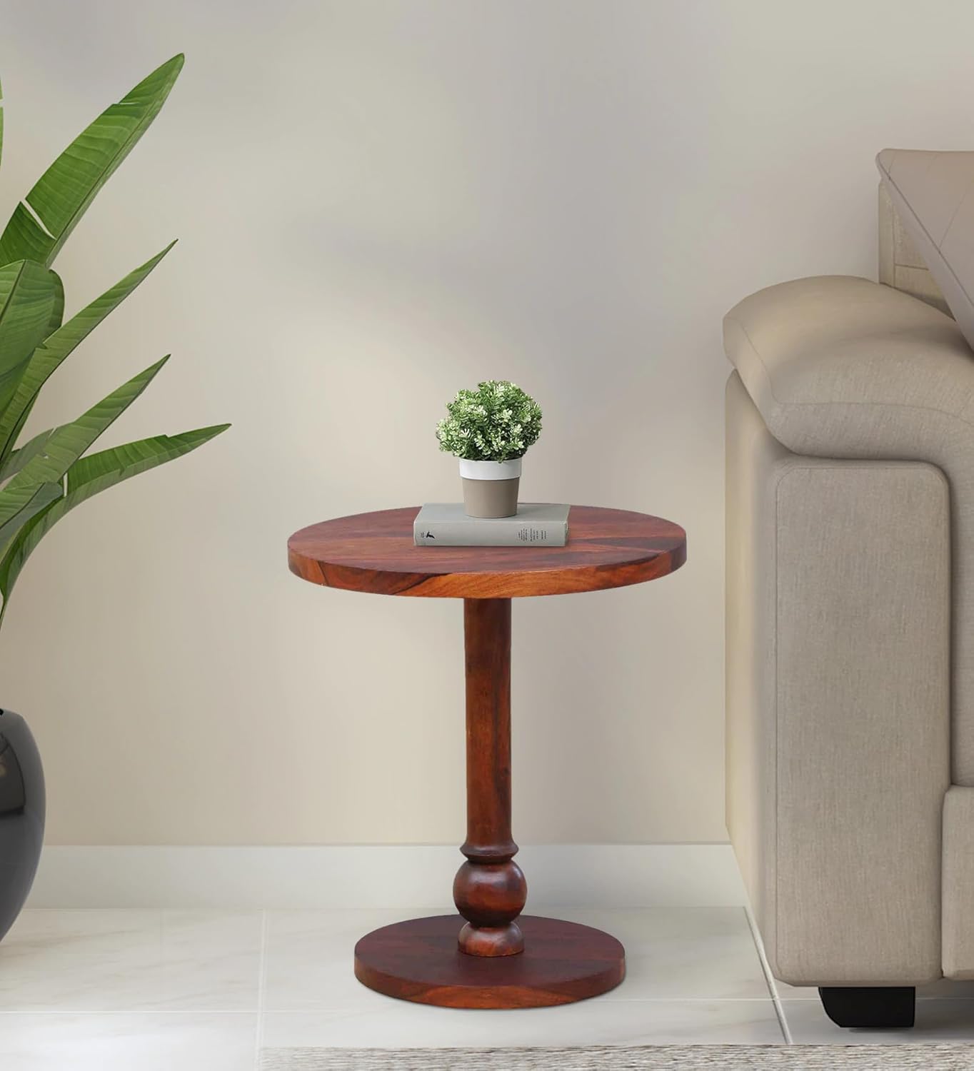 Cuba Solid Wood End Table for Living Room | Living Room Furniture | Premium Side Table for Home & Kitchen| Provincial Finish, Pure Sheesham Wood| Ideal for Home Decor, Brown