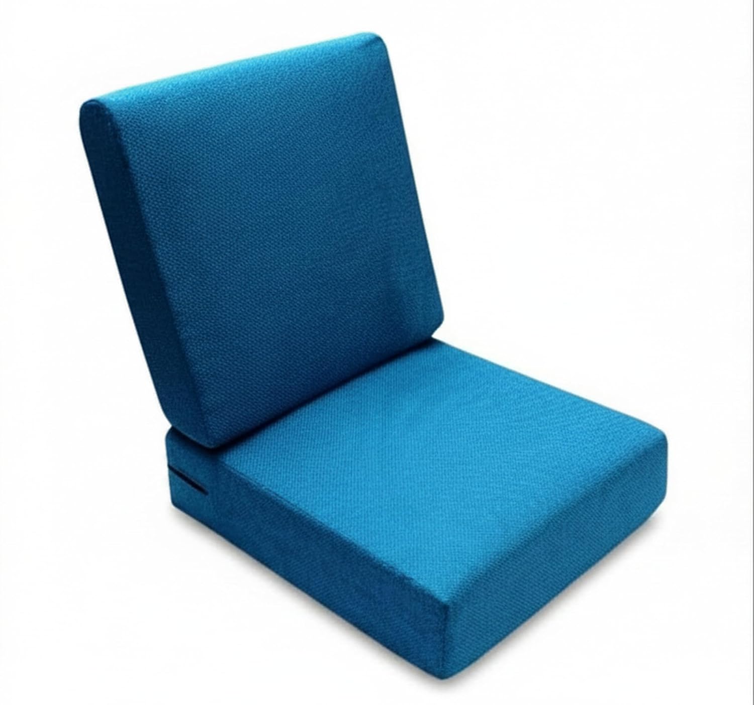 High Density Premium Sofa Seat & Handmade Back Foam Cushions with Washable Zip Cover Non-Wrinkles Cushion Sofa Gaddi for Multipurpose Uses � Seat 22"x21"x5" & Back 18"x21"x4", 32 Density | Blue