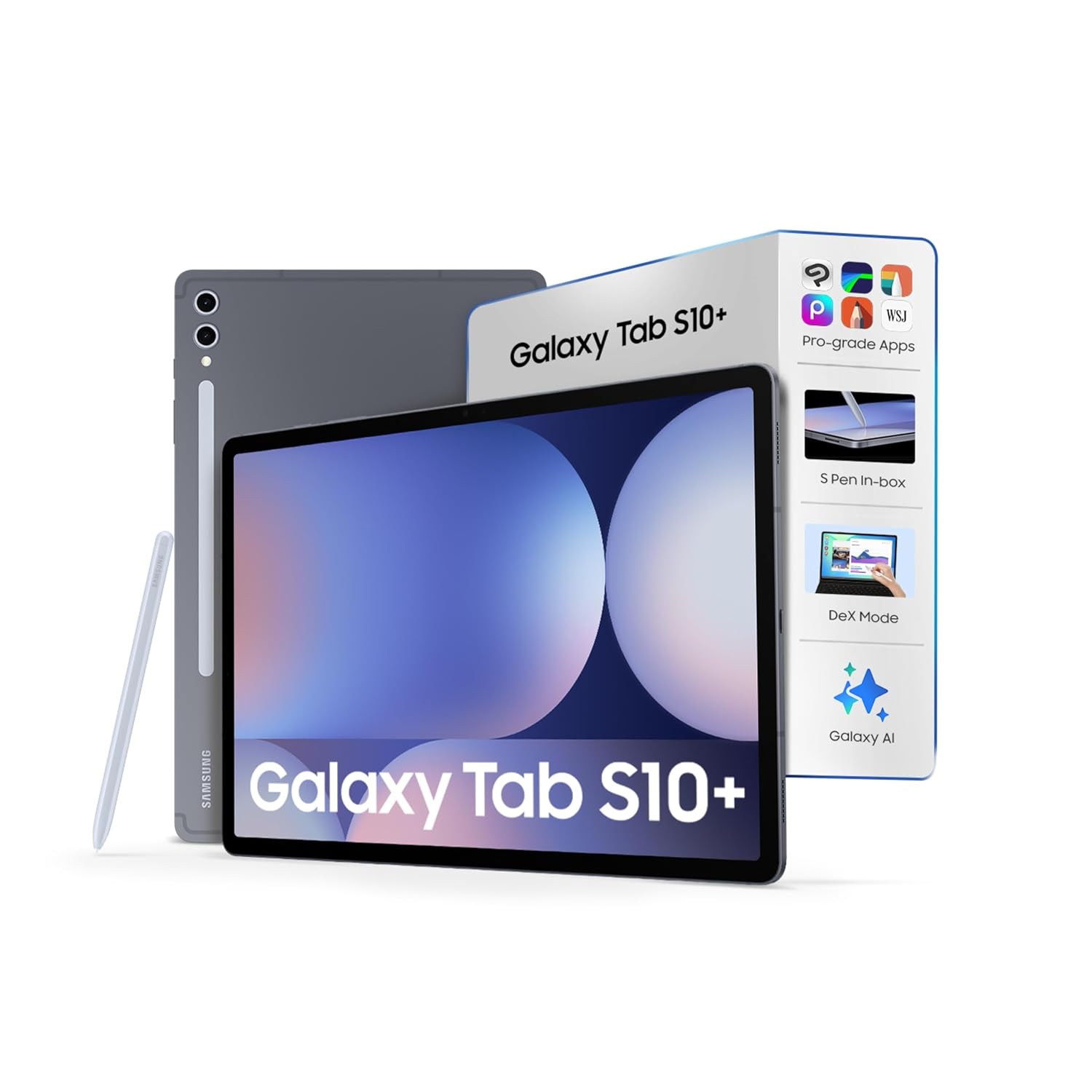 Samsung Galaxy Tab S10 Plus [Smartchoice], S Pen in-Box, 31.5 cm (12.4 inch) Dynamic AMOLED 2X Display, 12 GB RAM, 256 GB Storage, Wi-Fi + 5G Tablet, Moonstone Gray