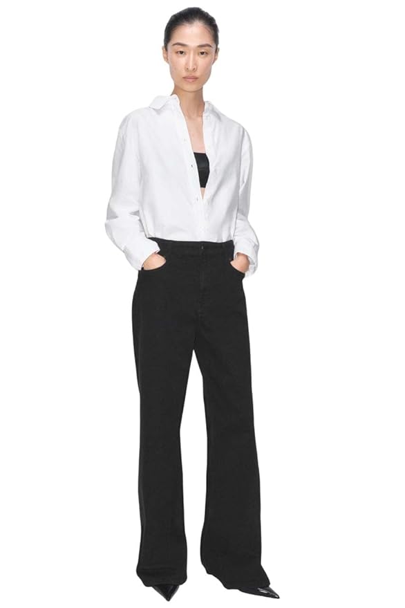 KOTTY Women’s High-Waist Button Relaxed Fit Casual Ankle Length Stylish Jeans