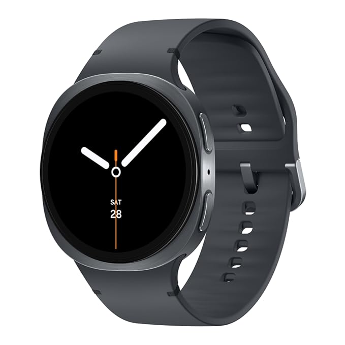 Samsung Galaxy Watch8 (44mm, Bluetooth, Graphite) with 3nm Processor | Dual GPS | Sapphire Glass & Armor Aluminum | 5ATM & IP68 | BP, ECG, IHRN & Vascular Load Monitoring | Anti-oxidant Index