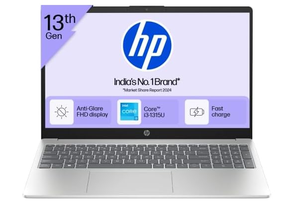 HP 15 Business Edition (2025), Intel Core i3 13th Gen 1315U | 16GB RAM | 512GB NVMe SSD | Windows 11 Pro | 15.6" FHD IPS Anti-Glare Micro-Edge Display | Ultra-Light 1.59kg | Silver | MS Office 2024