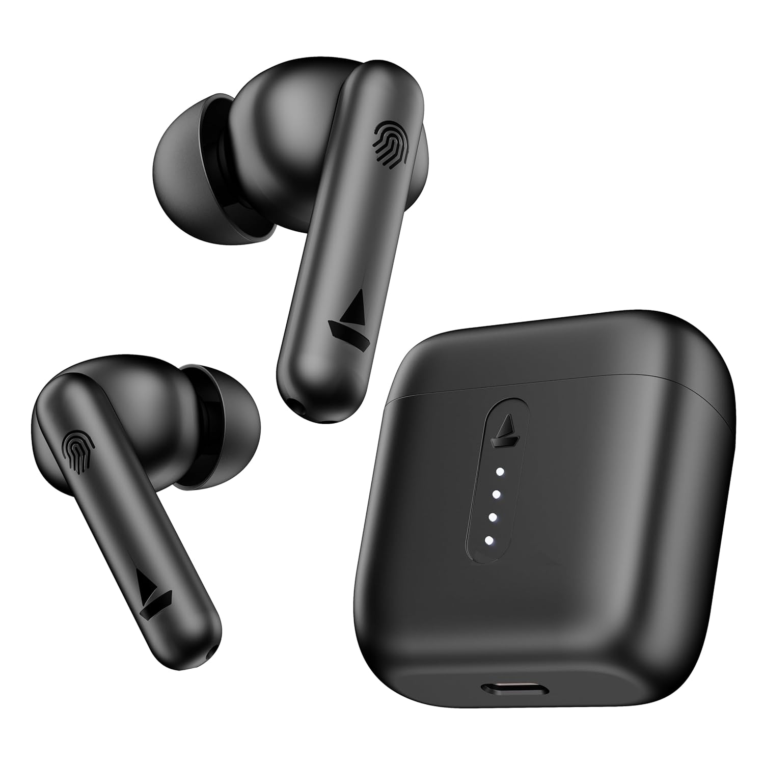 Boat Airdopes 141/8, Low Latency, ENx Tech, 42HRS Battery, Fast Charge, Stream Ad Free Music via App Support, Bluetooth Earbuds, TWS Ear Buds Wireless Earphones with mic -(Bold Black)