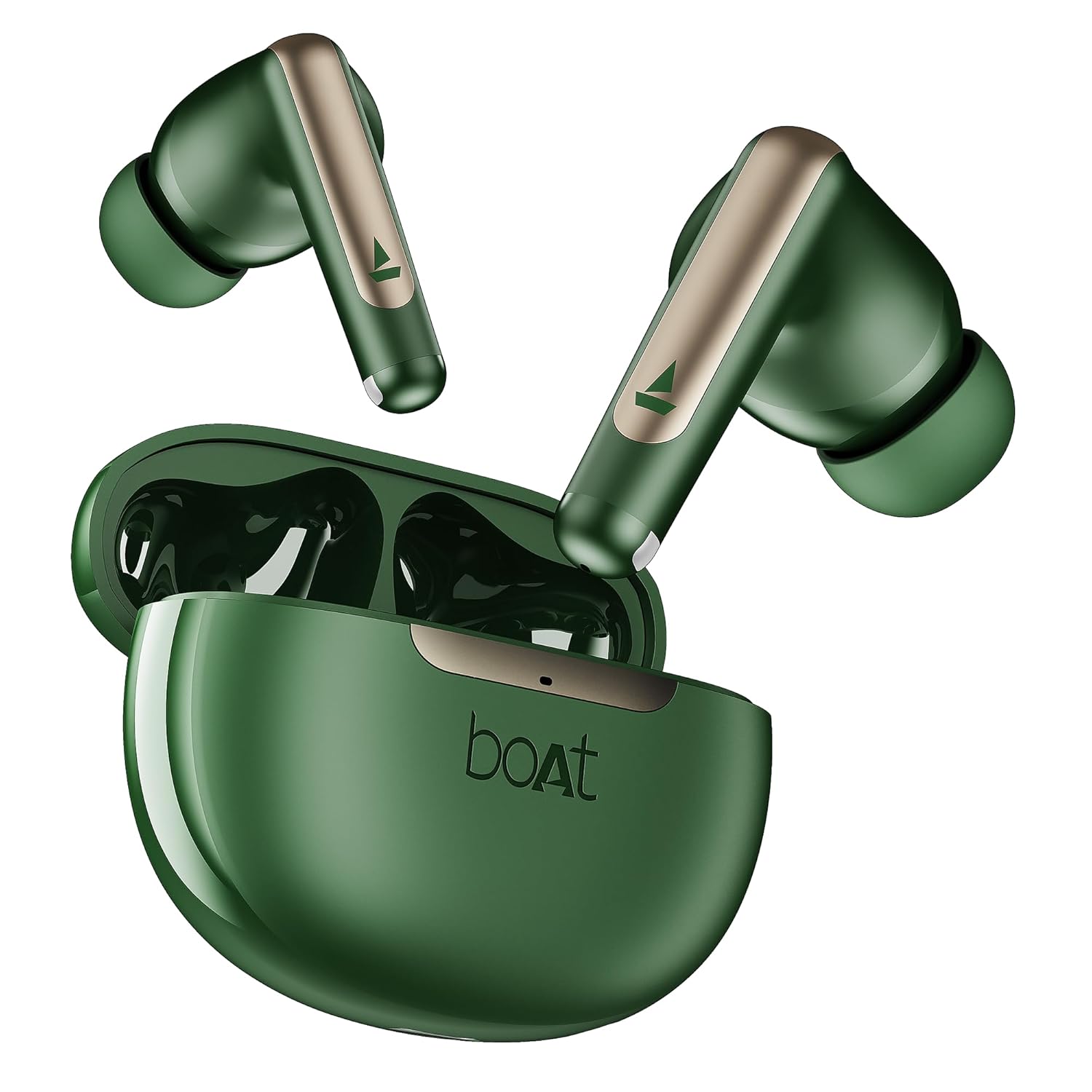 Boat Airdopes 141 Elite ANC, ANC(~35dB), 4Mics ENx Tech, 42H Battery, Fast Charge,Stream Ad Free Music via App Support, IPX5, Bluetooth Earbuds, TWS Ear Buds Wireless Earphones with mic (Green)