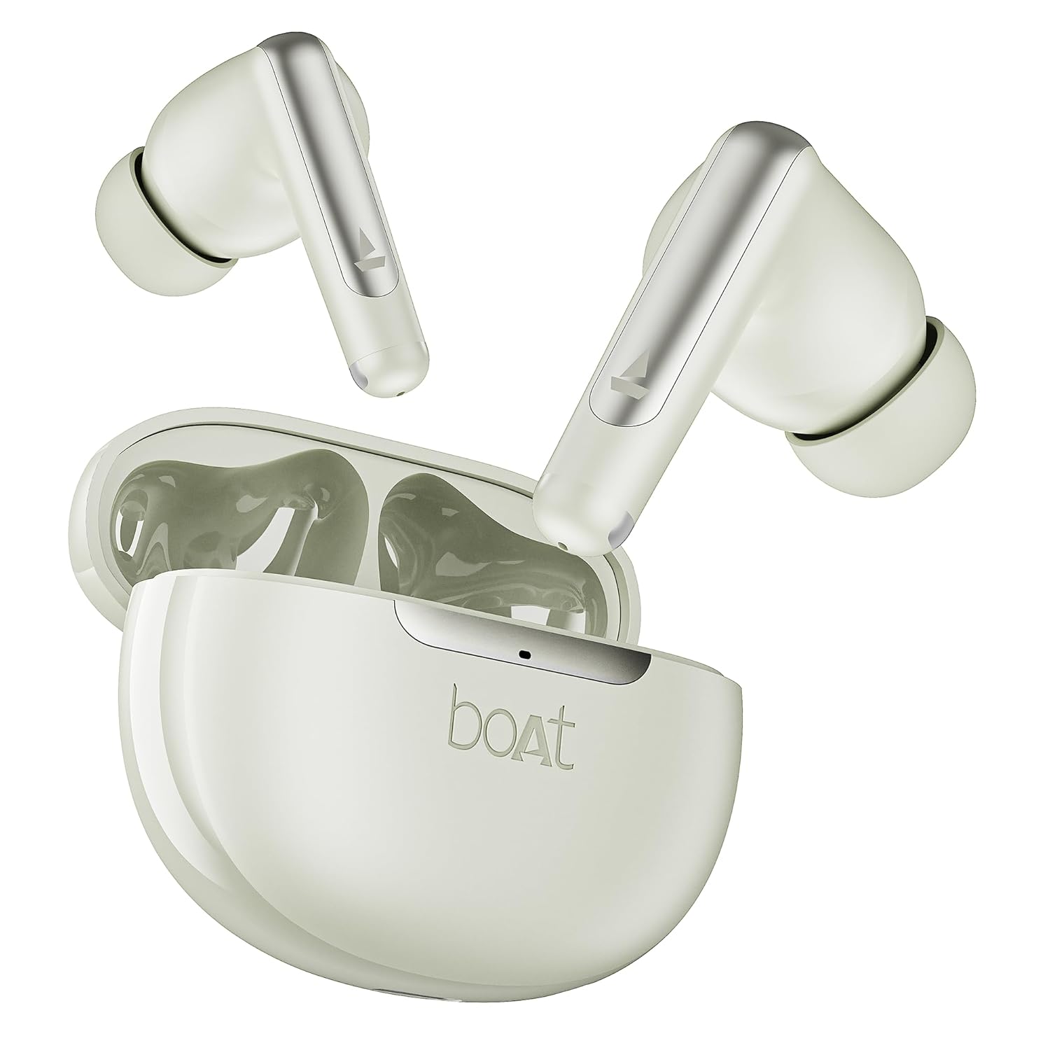 Boat Airdopes 141 Elite ANC, ANC(~35dB), 4Mics ENx Tech, 42H Battery, Fast Charge,Stream Ad Free Music via App Support, IPX5, Bluetooth Earbuds, TWS Ear Buds Wireless Earphones with mic (White)