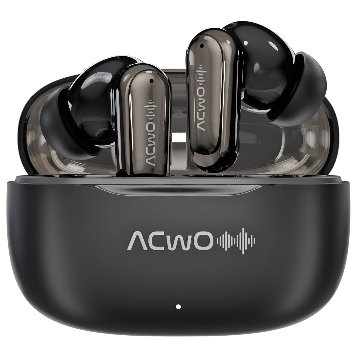 DwOTS 717 PRO | ANC up to 32dB, 40HRS Playback, Fast Charging, Dual Pairing, Quad-mic ENC, Instant auto Connect, IPX5, Bluetooth v5.4, True Wireless Earbuds with mic (Dark Charcoal)