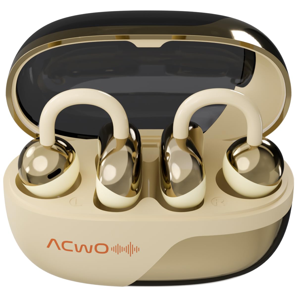 ACwO DwOTS Flow Open Ear Earbuds | X-Fidelity Sound | AI-ENC Mic | Dual Mode (Music & Gaming) | 50H Playtime | Fast Charging | IPX5 | Bluetooth 5.3 Copper Bronze