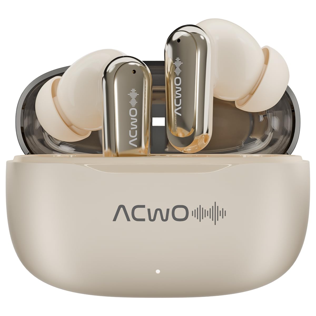 DwOTS 717 PRO | ANC up to 32dB, 40HRS Playback, Fast Charging, Dual Pairing, Quad-mic ENC, Instant auto Connect, IPX5, Bluetooth v5.4, True Wireless Earbuds with mic (Pearl Cream)