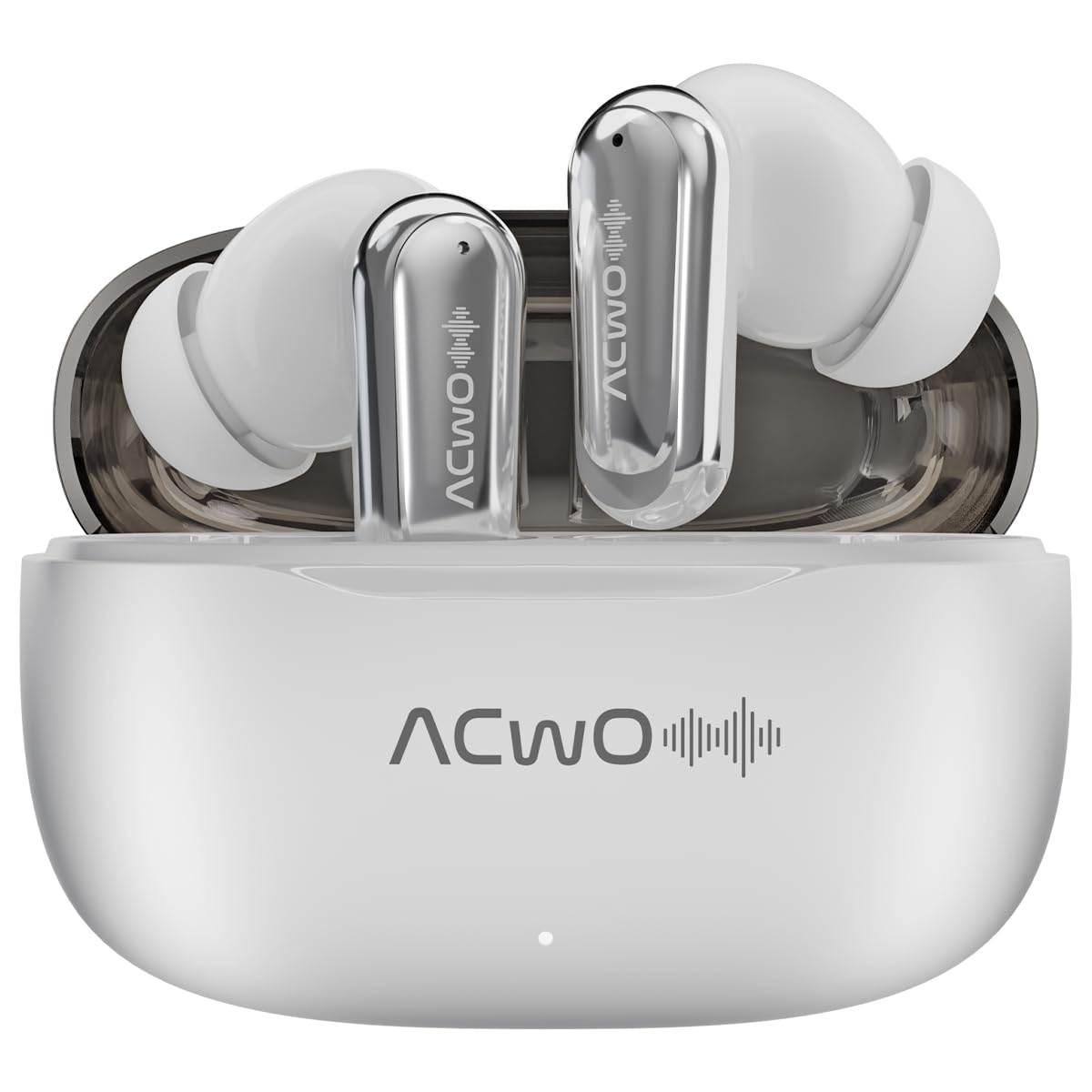 DwOTS 717 PRO | ANC up to 32dB, 40HRS Playback, Fast Charging, Dual Pairing, Quad-mic ENC, Instant auto Connect, IPX5, Bluetooth v5.4, True Wireless Earbuds with mic (Arctic White)