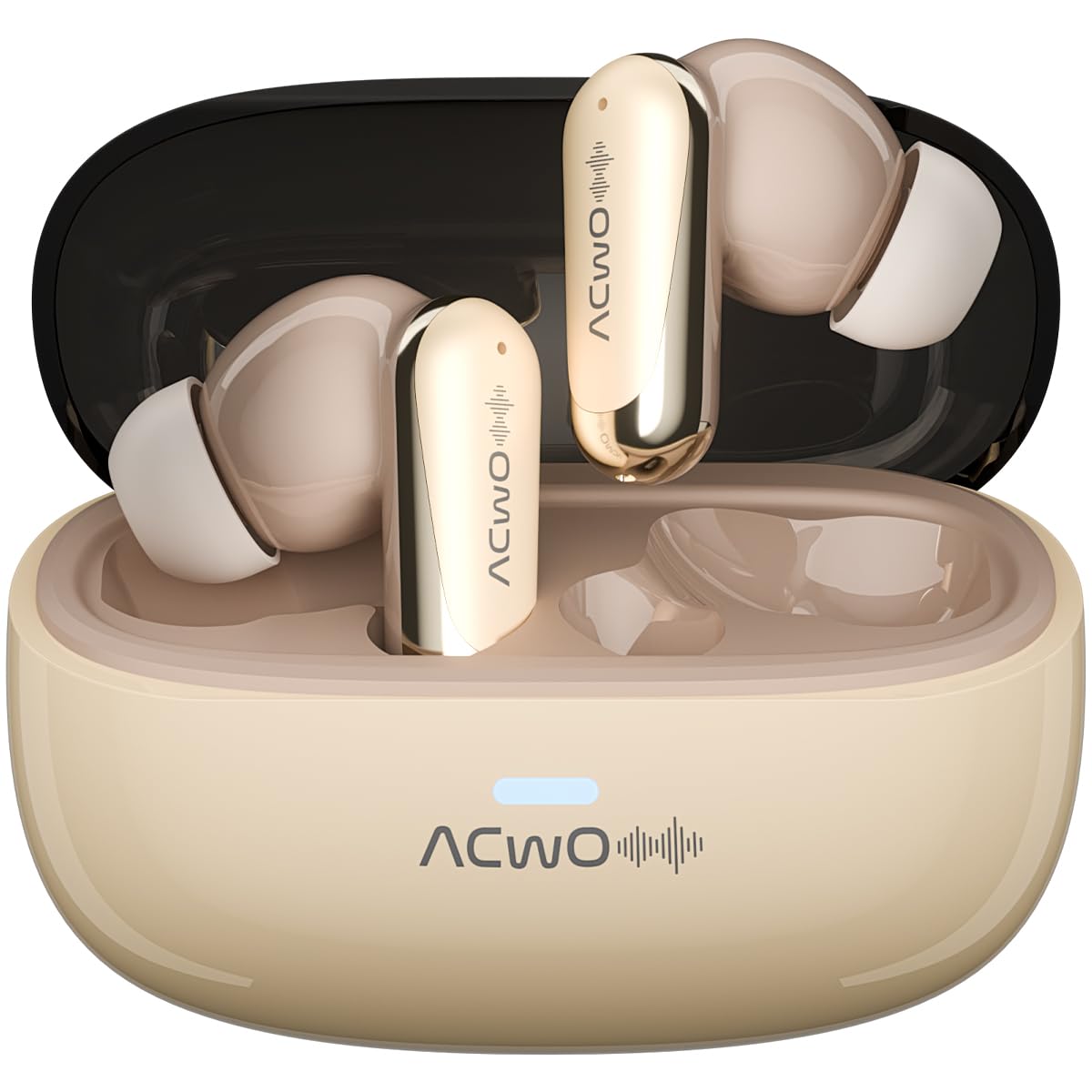 ACwO DwOTS 757 Bass Boom X™ Drivers | ANC 32dB | AI-ENC 4-Mic | 3 EQ Modes | 40ms Low Latency | 40H Playtime | Quick Boost 10min=120min | Auto Connect | BT v5.4 | IPX5 Resistant (Moonlight Cream)